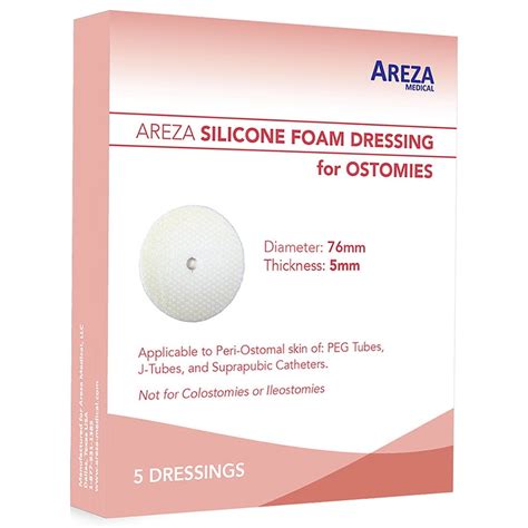 Areza Medical Ostomy Dressing: Silicone Foam (Round) May Help Secure ...