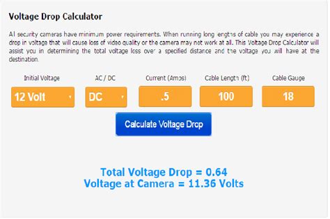 Voltage drop calculator | Download Scientific Diagram