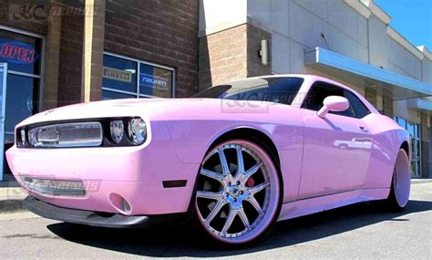 Pretty in pink | Dodge challenger, Pink car accessories, Dodge challenger srt