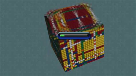 rubik's cube 20x20x20 résolution par ordinateur - YouTube