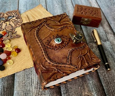 Hocus Pocus Book of Spells Leather Journal Blank Book - Etsy