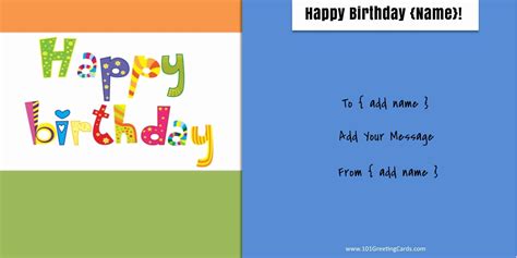 birthday card maker free printable printable templates free - printable ...