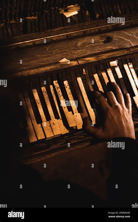 old creepy piano Stock Photo - Alamy