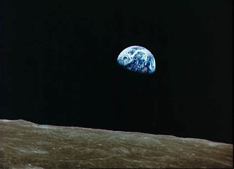 Earth In Space With Moon