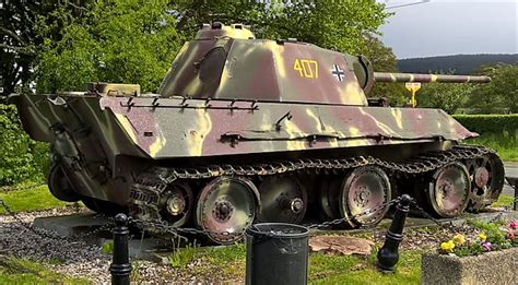 Surviving German SS Panther Tank Ausf G in Grandmenil Belgium Ardennes