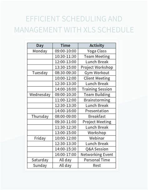 Free Schedule Automation Templates For Google Sheets And Microsoft ...