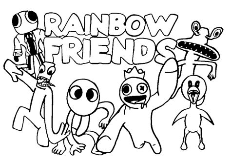 Rainbow Friends Printable Coloring Pages