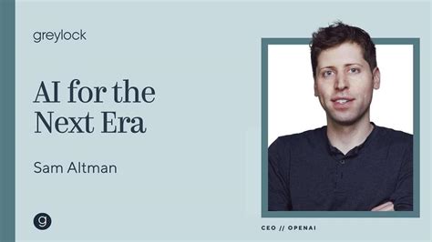 OpenAI CEO Sam Altman | AI for the Next Era