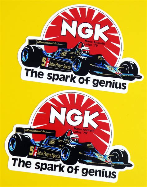 Vintage Classic 'JPS LOTUS 1979' NGK F1 retro stickers decals | Screenprintdigital1