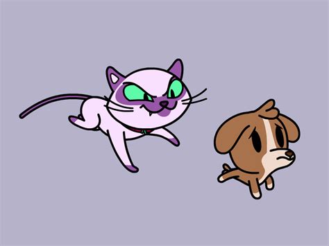 Cats And Dogs Fighting Cartoon