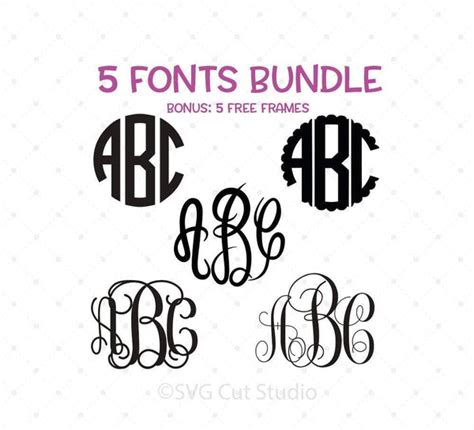 Free Svg Monogram Fonts For Cricut | semashow.com