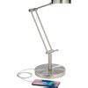 360 Lighting Xenos Modern Desk Lamp 20" High Satin Nickel With Usb Charging Port Led Adjustable ...