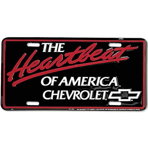 Heartbeat of America Chevrolet License Plate | Corvette Store Online