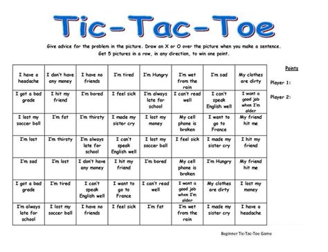 Printable Tic Tac Toe Game