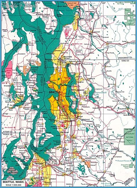 Seattle Map - TravelsFinders.Com