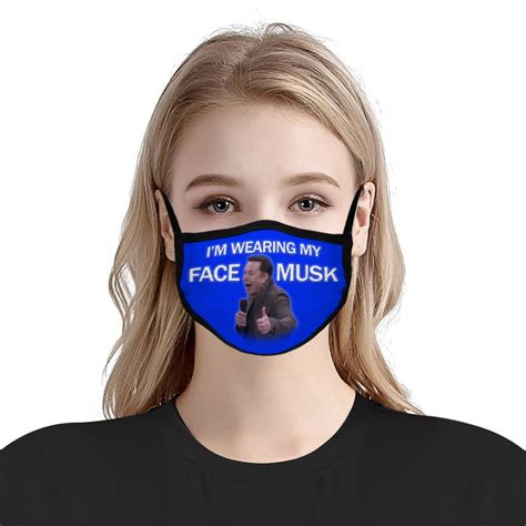 Elon Musk Face Mask Masks Accessories Face Mask Masks & | Etsy