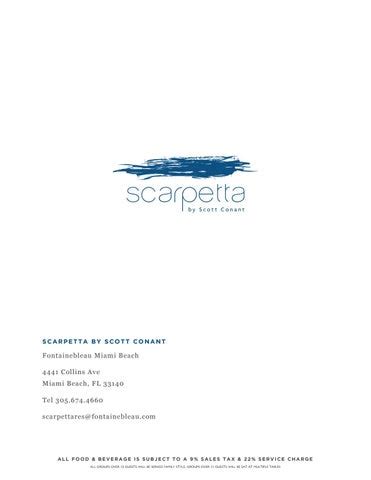 Scarpetta Group Dining Menu 091917 by Fontainebleau Miami Beach - Issuu