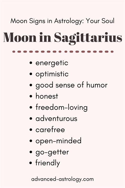 Moon in sagittarius natal personality traits strengths weaknesses – Artofit