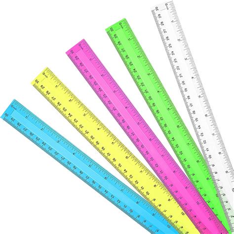 12 inch Kids Ruler Clear Plastic Rulers for Kids School Supplies Home ...