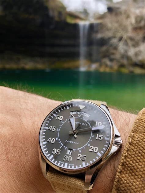 [Hamilton Pilot Day Date] at Hamilton Pool Reserve : r/Watches