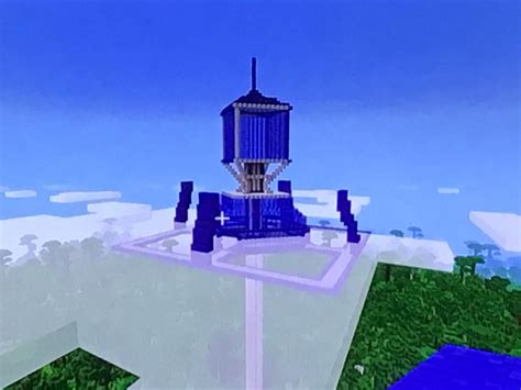 Sorry for the quality, my first flying base : r/Minecraft