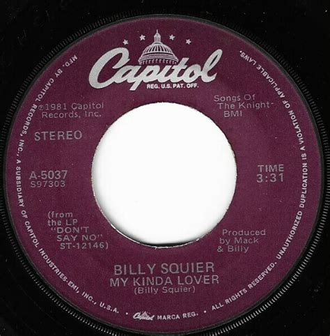 Squier, Billy / My Kinda Lover | Capitol A-5037 | Single, 7" Vinyl ...