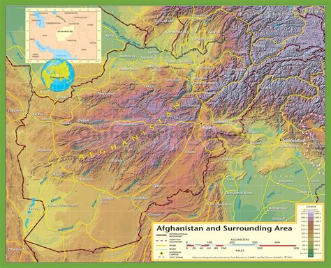 Large physical map of Afghanistan - Ontheworldmap.com