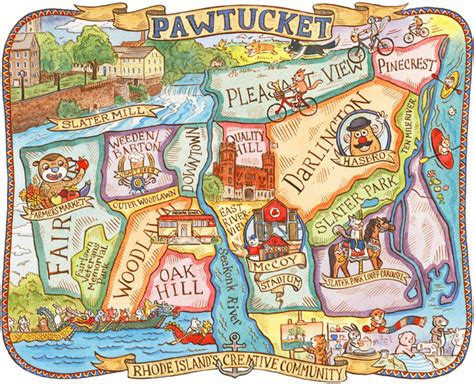 Pawtucket Rhode Island Map Art Print 16x20 - Etsy