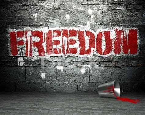 Graffiti Wall With Freedom, Street Background Stock Photos - FreeImages.com