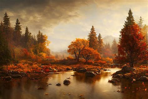 Beautiful autumn landscape Digital Art by Ales Divis - Fine Art America