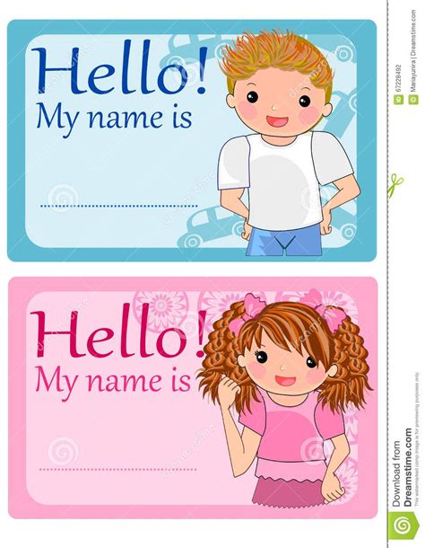 Name Tags Design For Kids