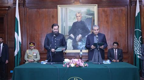 Mohsin Naqvi takes oath as caretaker Punjab CM