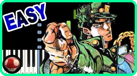 JoJo’s Bizarre Adventure Stardust Crusaders - Jotaro theme - EASY Piano ...