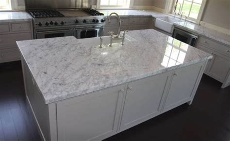 Quartz countertop that looks like carrara marble kitchen countertops wh… | White marble kitchen ...