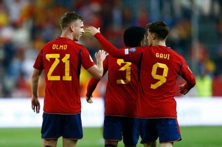 Dani Olmo Spain Celebrates His Goal Editorial Stock Photo - Stock Image ...