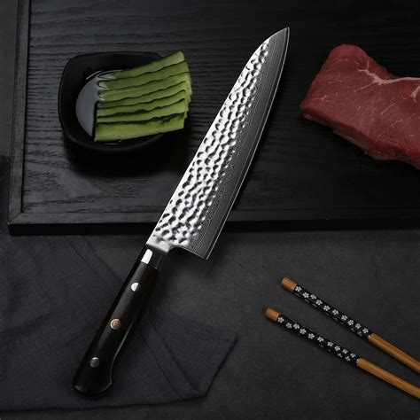 OEM Gyuto Japanese Chef Knife Damascus Gyuto Blade Black Handle