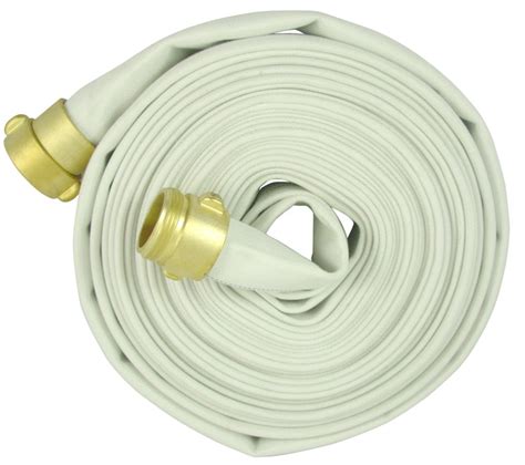 1 1/2 in. Double Jacket Fire Hose Assembly w/ Brass NPSH Couplings ...