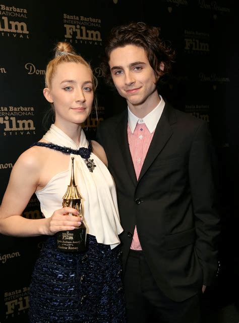 Saoirse Ronan and Timothee Chalamet at the Santa Barbara Film Festival ahead of Oscar Nominees ...