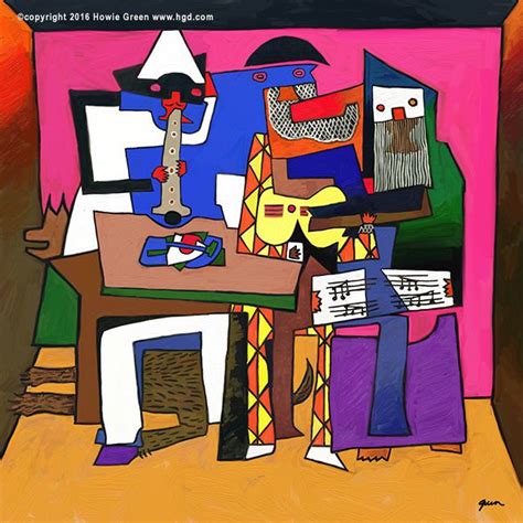 Picasso 3 Musicians Pop Art homage | Art, Pop art, Homage