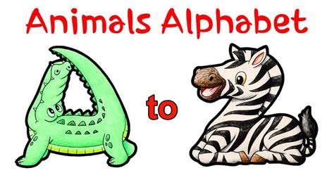 ABC Animals Alphabet A - Z|Learn Alphabet with Drawing Animals|Turn Letters into Animals|ABC ...