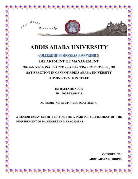 Habtamu Addis Paper 24 - A reseach proposal on Training and Development - i ADDIS ABABA ...