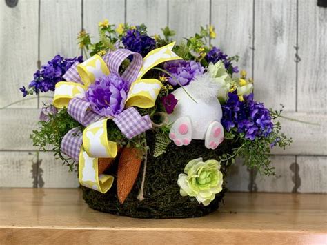 Easter Bunny Centerpiece Easter Table Arrangement Easter | Etsy