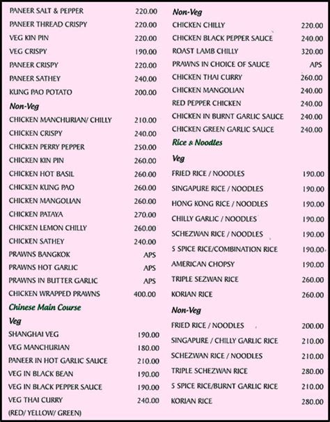 Velvet Garden Menu, Menu for Velvet Garden, Owale, Thane Region, Mumbai