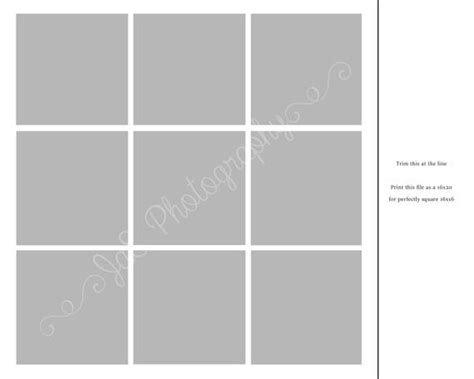 Scrapbooking Box Grid House Photogabox template Photoshop Template Box template 2 box collage ...