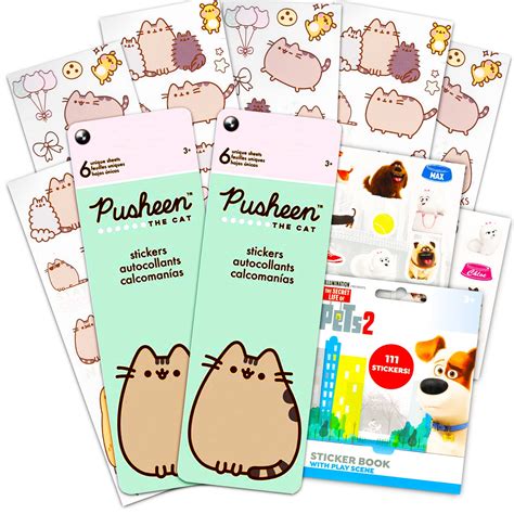 Buy Pusheen Cat Sticker Bundle Pusheen Party Favors - 100+ Pusheen Sticker Pack Stickers for ...