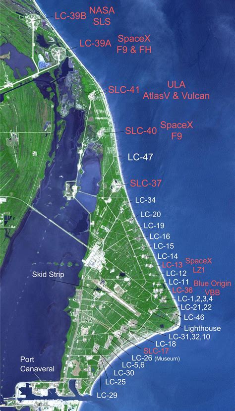 Cape Canaveral Map : r/space