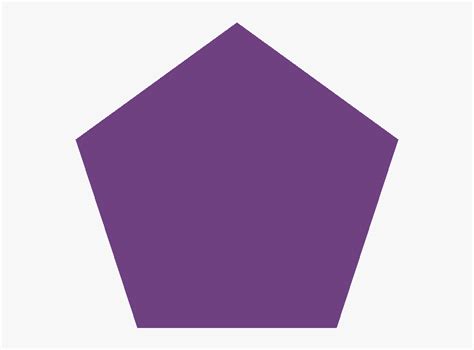 Purple Clipart Pentagon - Purple Pentagon Shape, HD Png Download - kindpng