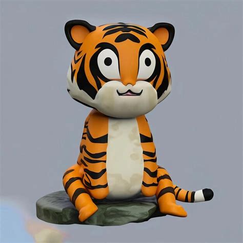 Premium AI Image | A tiger toy that has a tiger on it