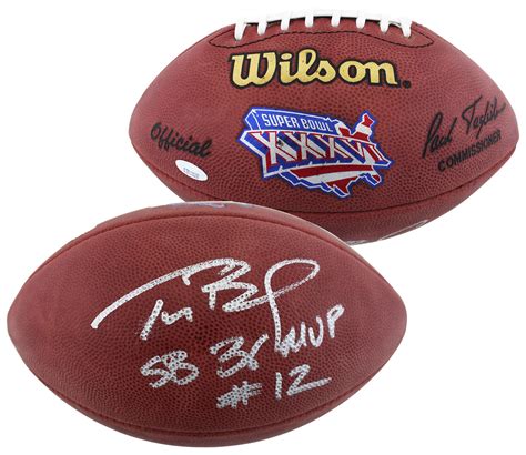 Lot Detail - Tom Brady Signed Super Bowl XXXVI Football with MVP ...