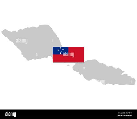 Flag and map of Samoa Stock Photo - Alamy